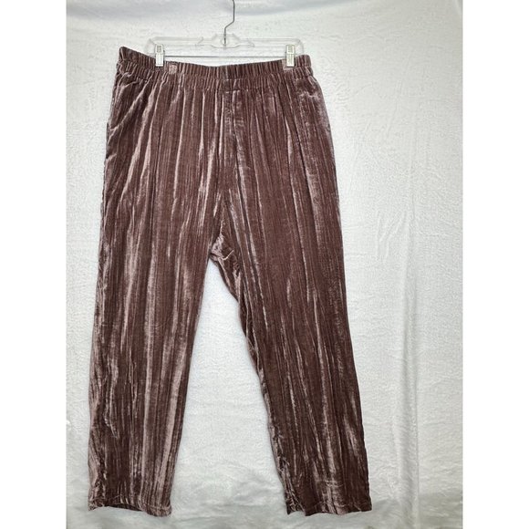 Anthropologie Tina Jo Mauve Velvet Pants - Picture 1 of 4